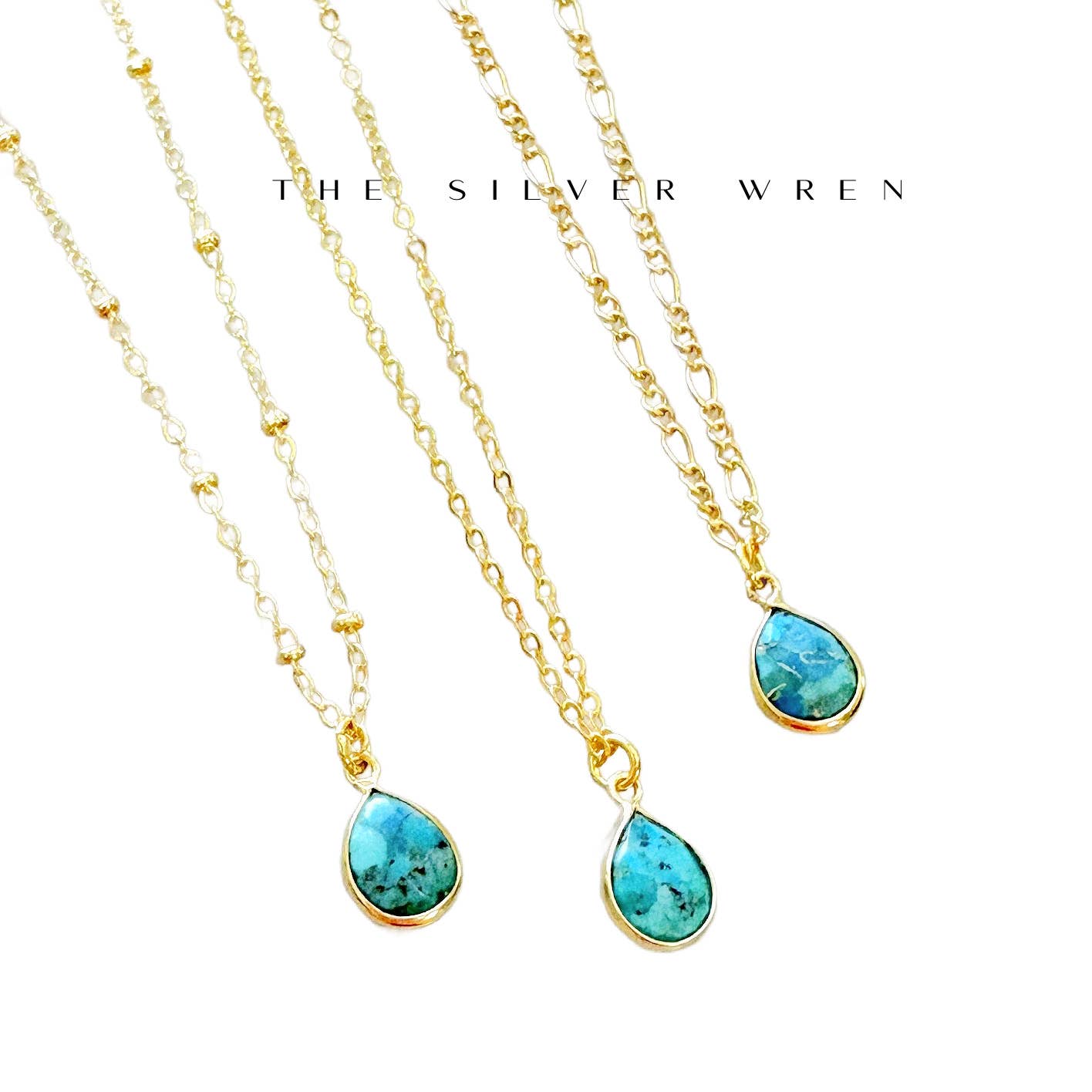 Cori Turquoise Drop Necklace: Gemma / 16 inch