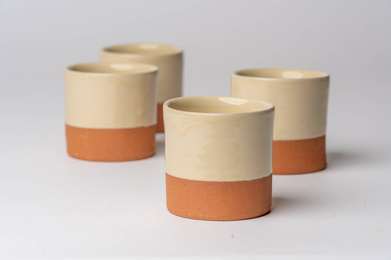 Moroccan Terracotta Cups: Cream