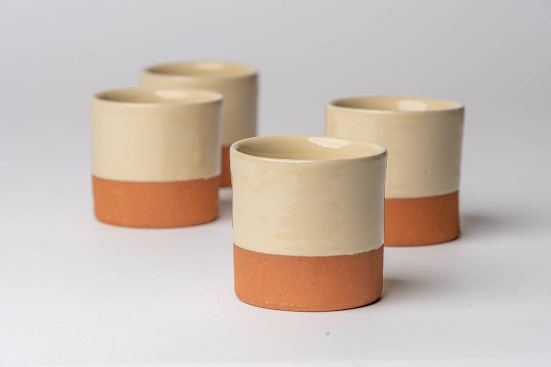 Moroccan Terracotta Cups: Cream