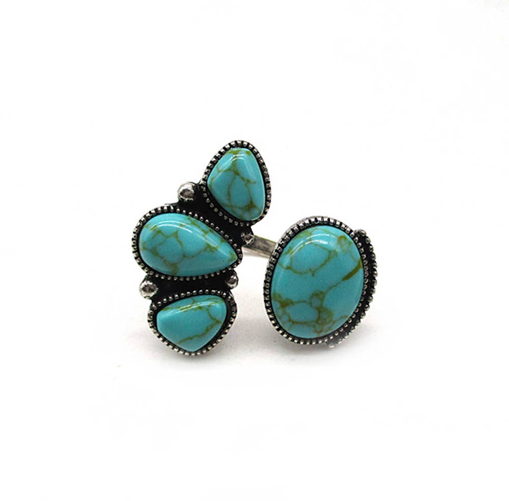 TURQUOISE BEAD RING, SR 0374: SBTQ