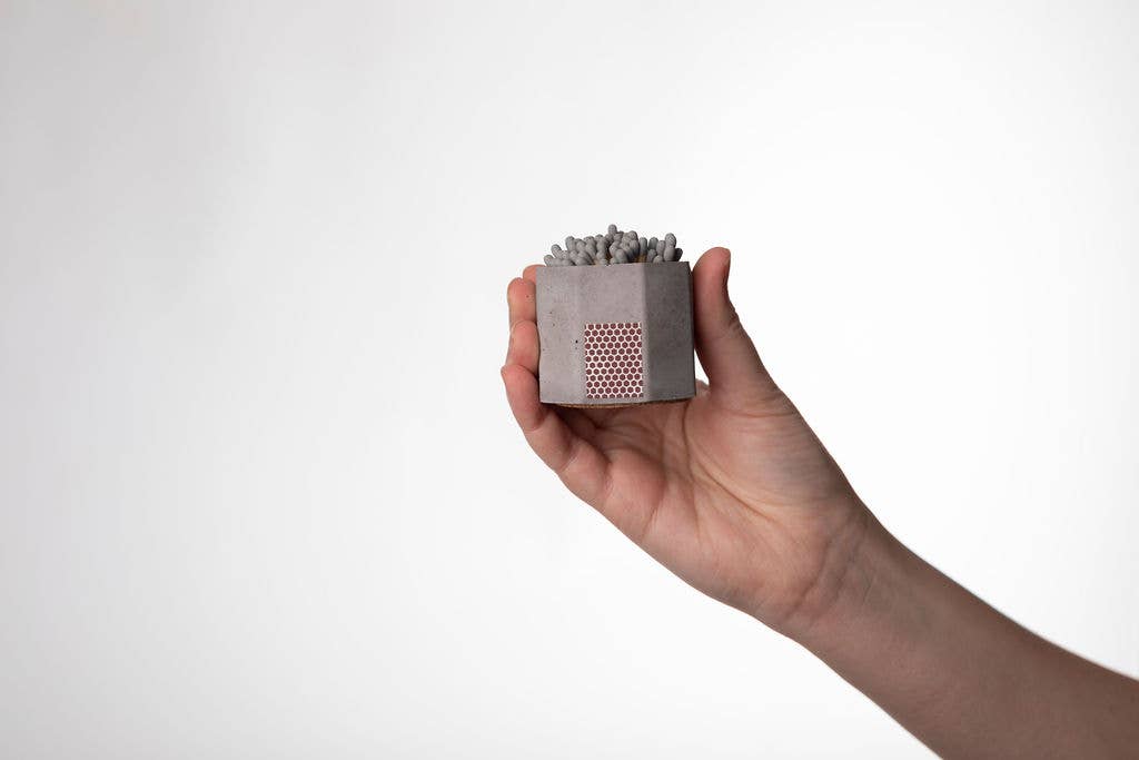Concrete Match Holder – Modern Brights with 2-Inch Safety Matches