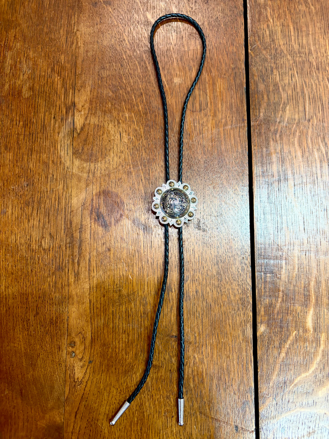 Round Silver & Gold Bolo