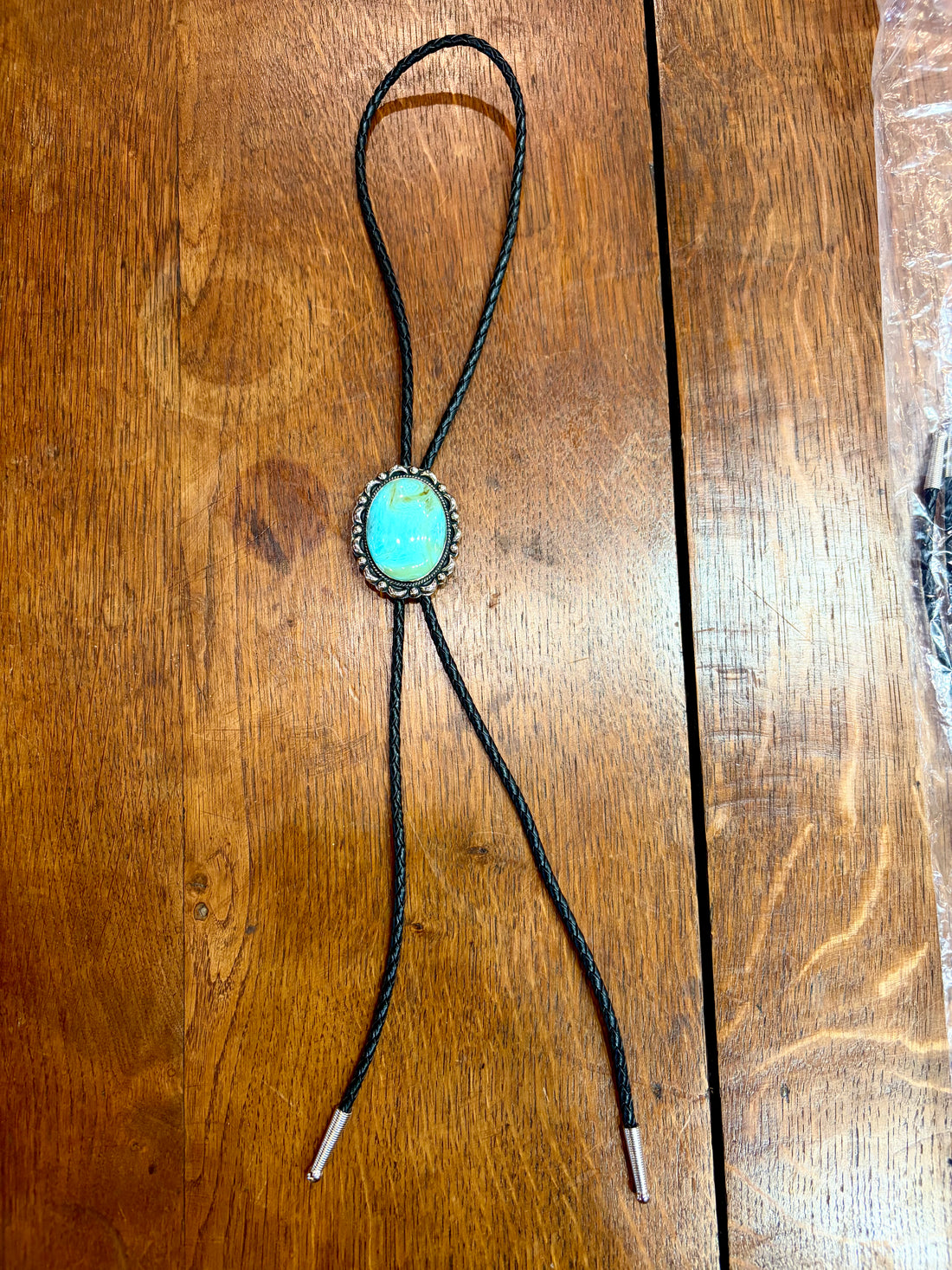 Turquoise Oval Stone Bolo