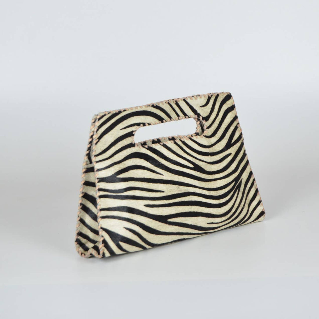 Mia Clutch Printed Hairon Leather: ZEBRA