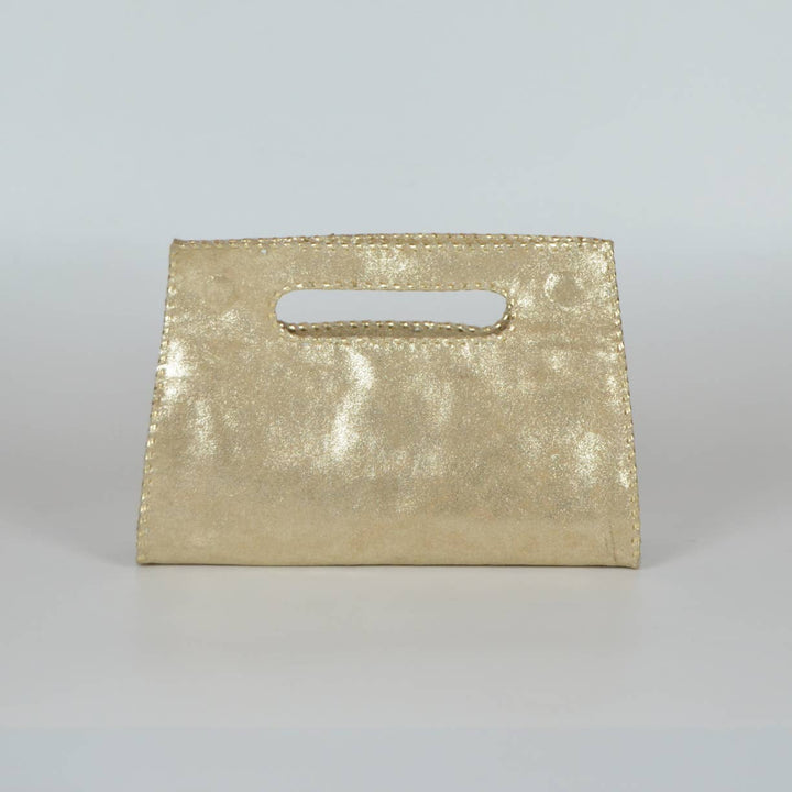 Mia Clutch - SuedeLeather: Gold