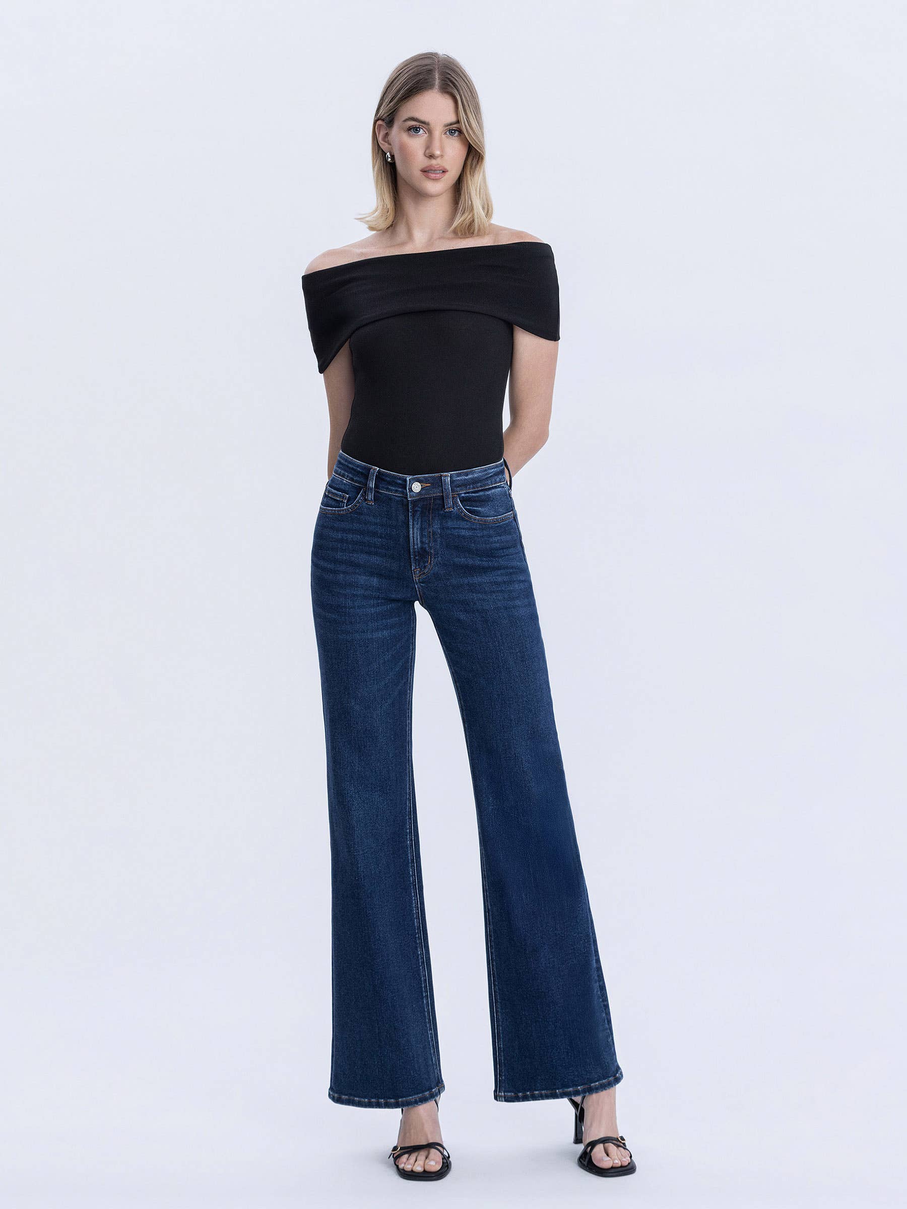High Rise Dark Wash Vintage Flare Jeans