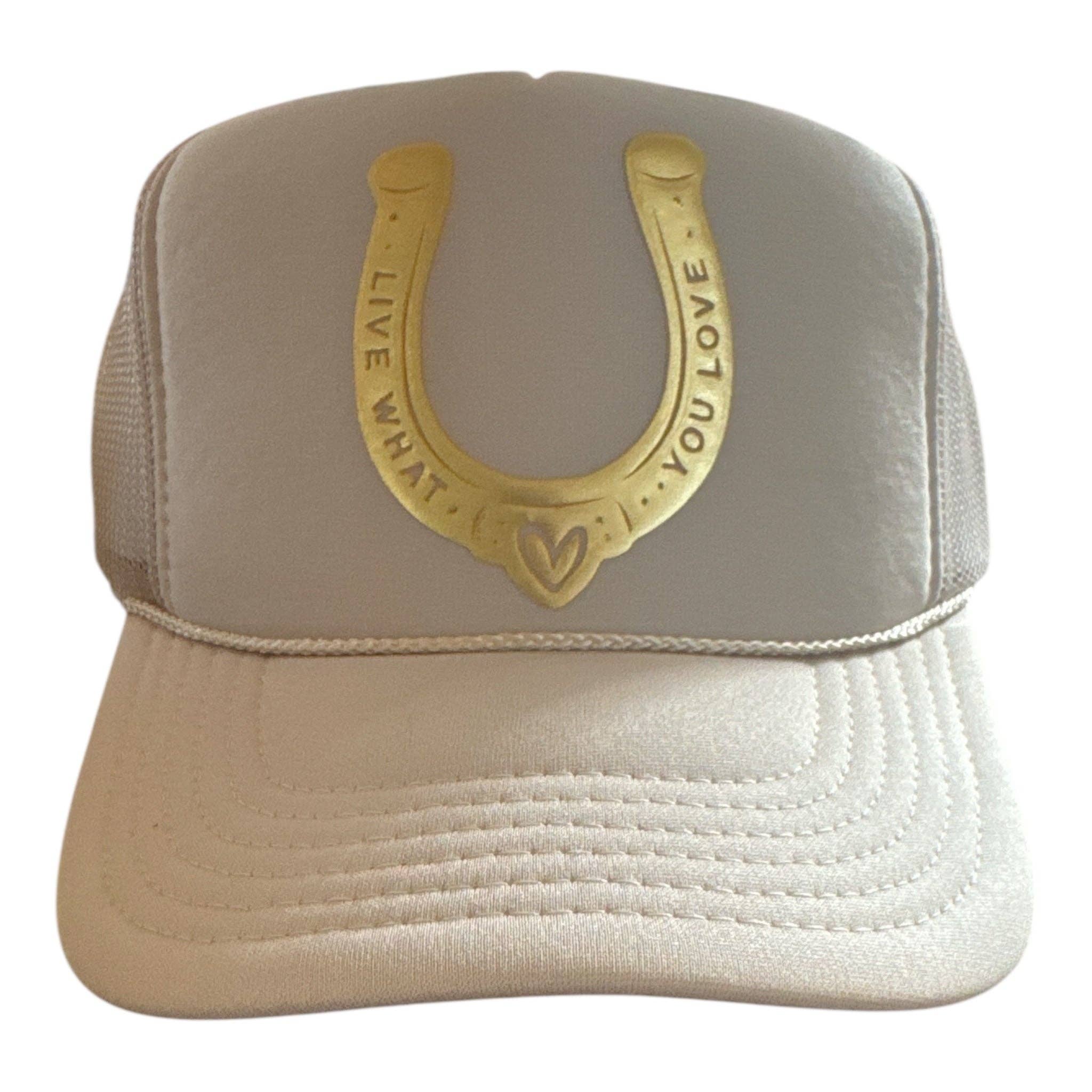 Lucky in Love Trucker: DARK GREEN - GOLD