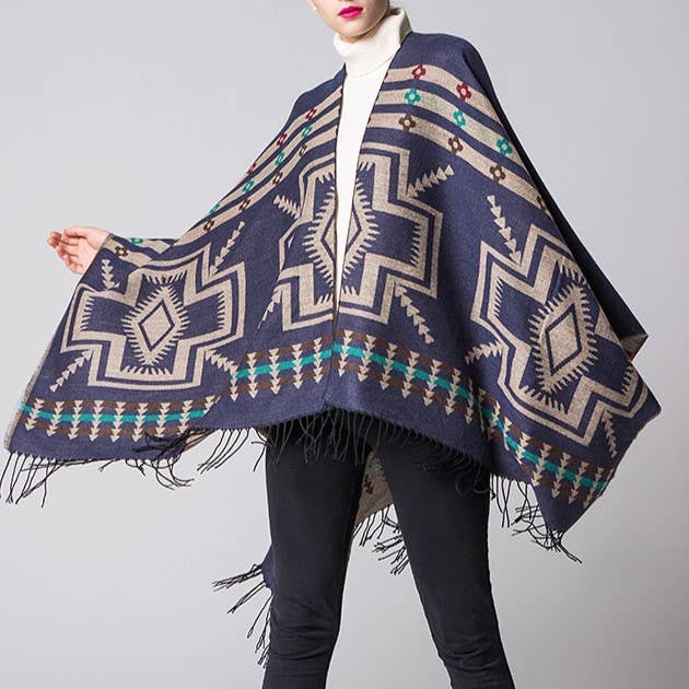 Wrap classic shawl: Brown