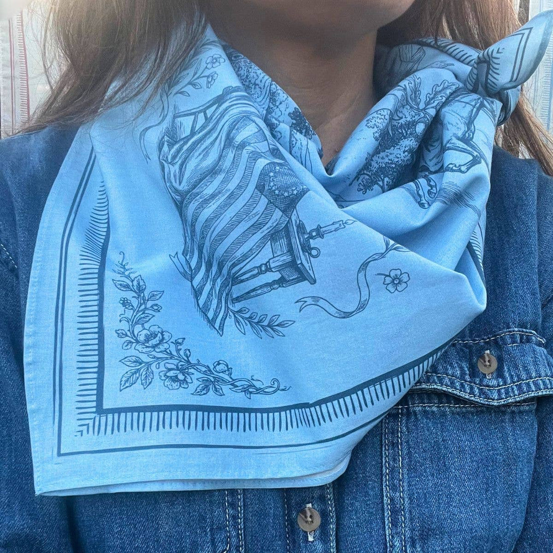 Ladies of 1776 Bandana | American Patriotic Bandana Blue