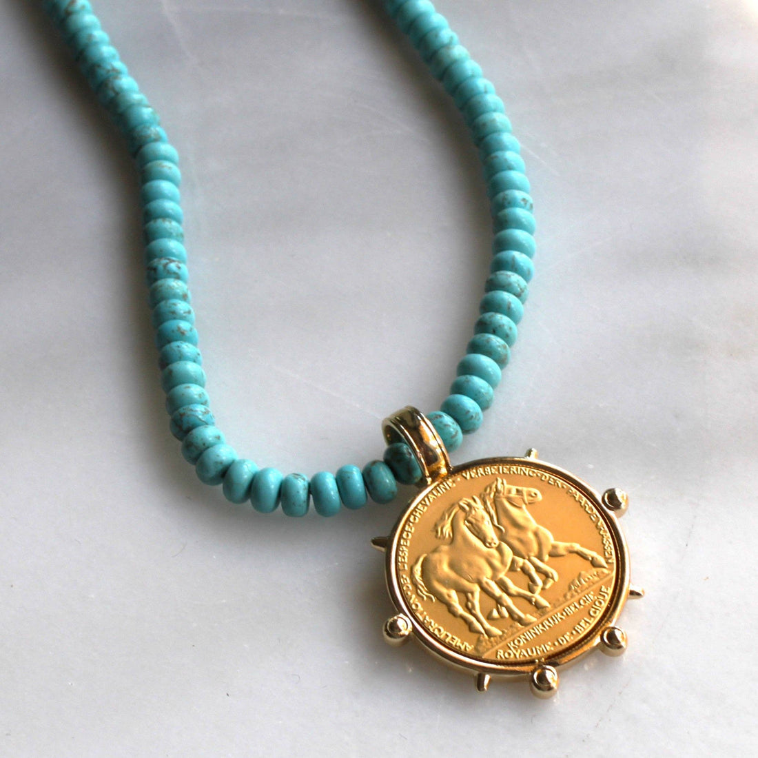 Desert Rider Beaded Necklace: 16 inch