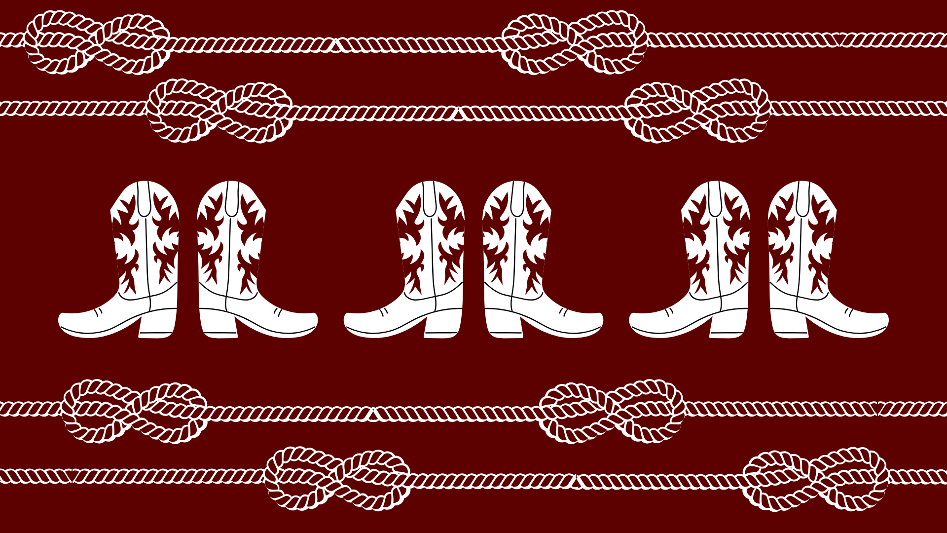 Reversible 100% Silk Twilly Scarf w/ Cowboy Boots & Paisley: Maroon