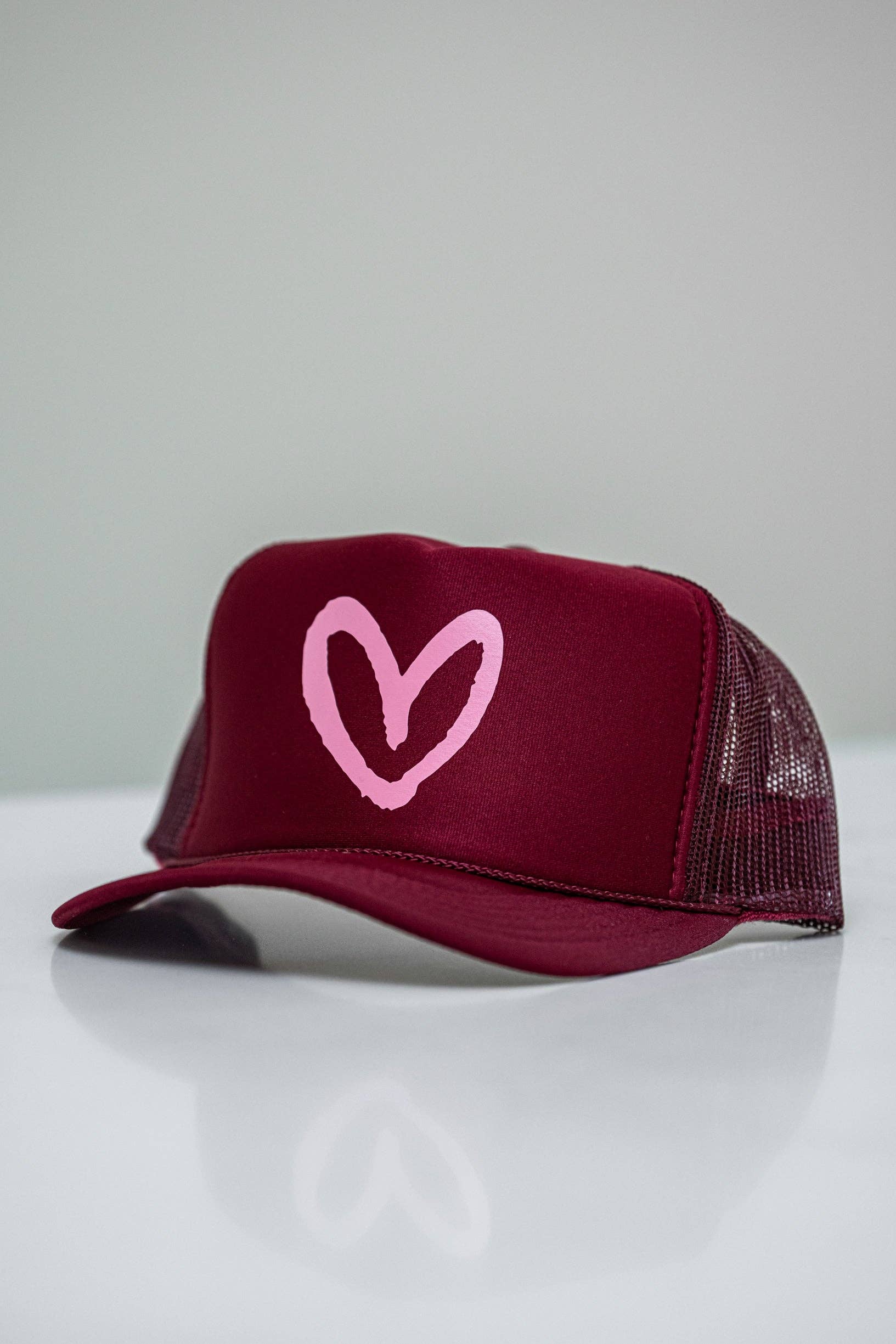 Imperfect Heart Trucker Hat - Classic Colorways: Navy/Red