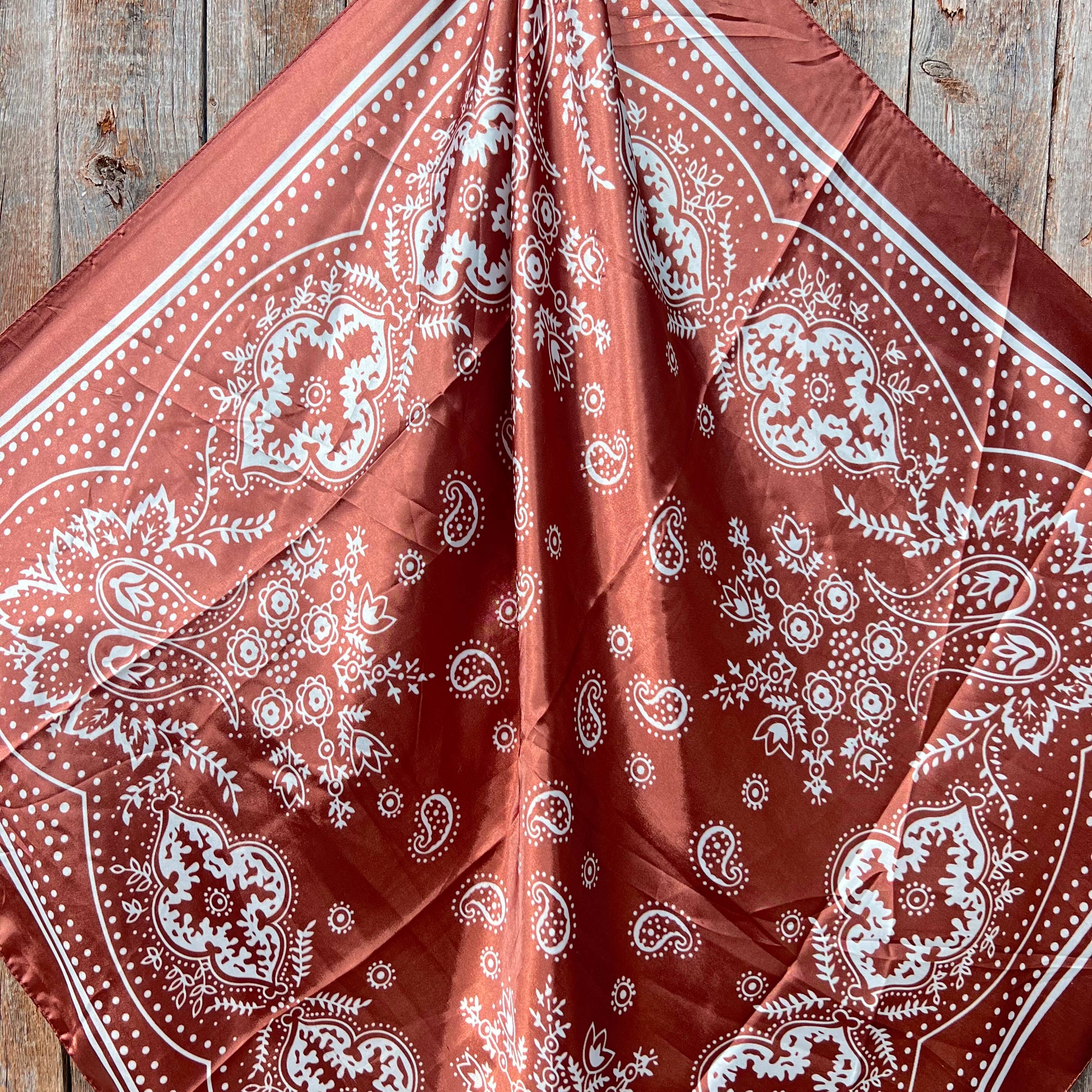 Copper Floral Paisley Wild Rag