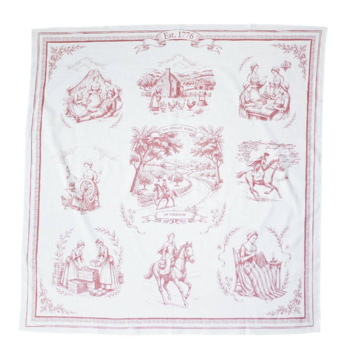 Ladies of 1776 Bandana | American Patriotic Bandana Rose Red