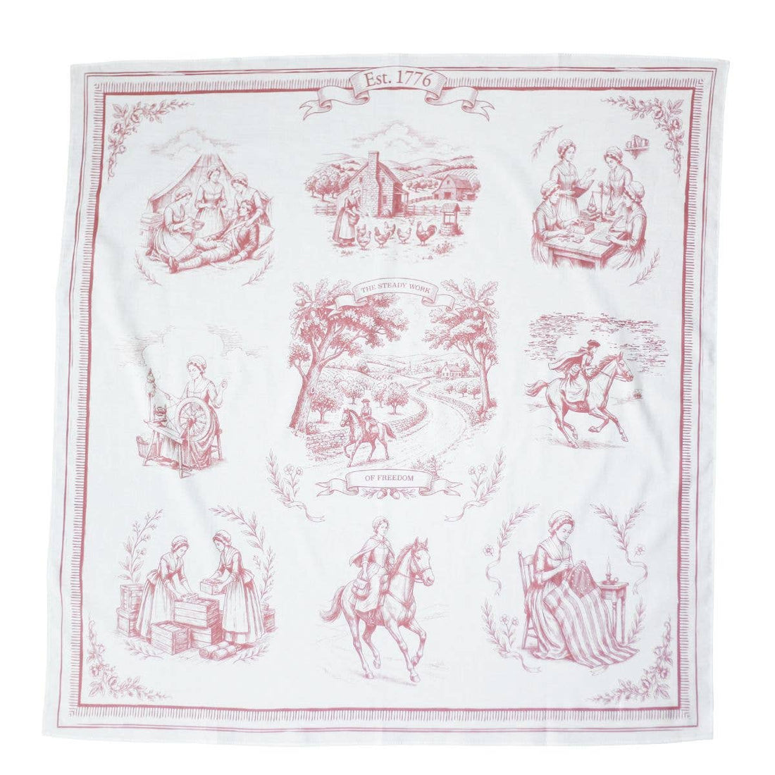 Ladies of 1776 Bandana | American Patriotic Bandana Rose Red