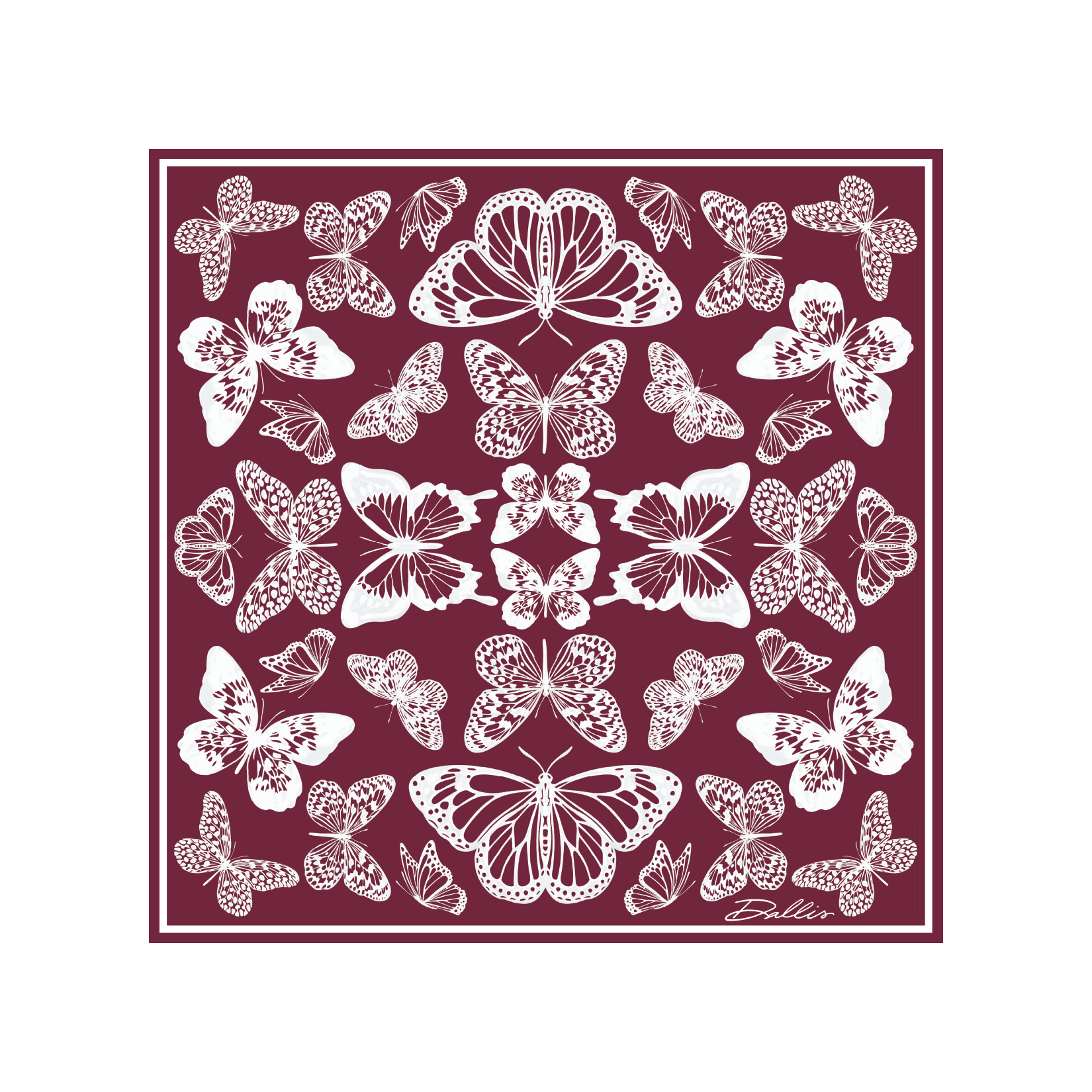 The Mariposa Scarf in Burgundy