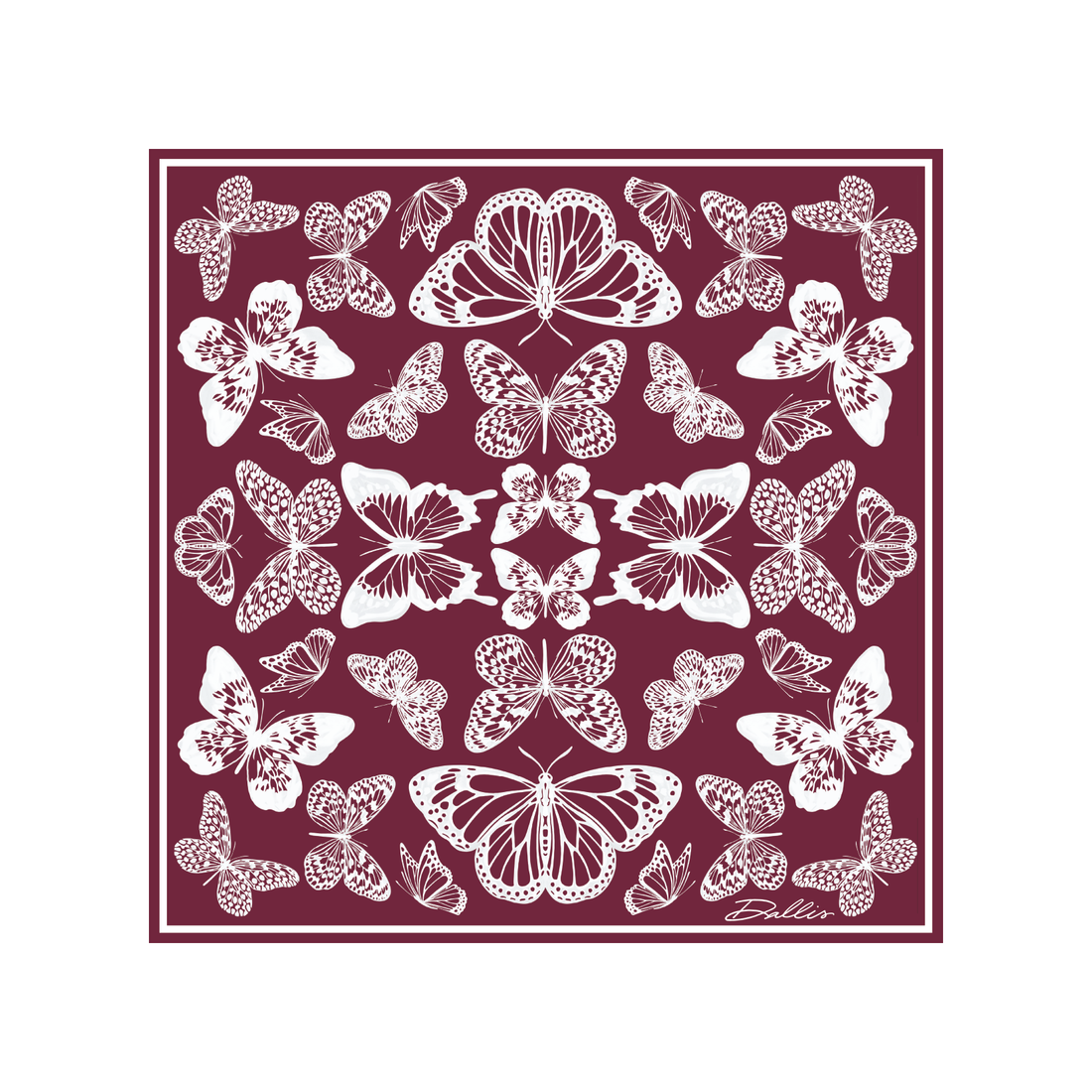 The Mariposa Scarf in Burgundy