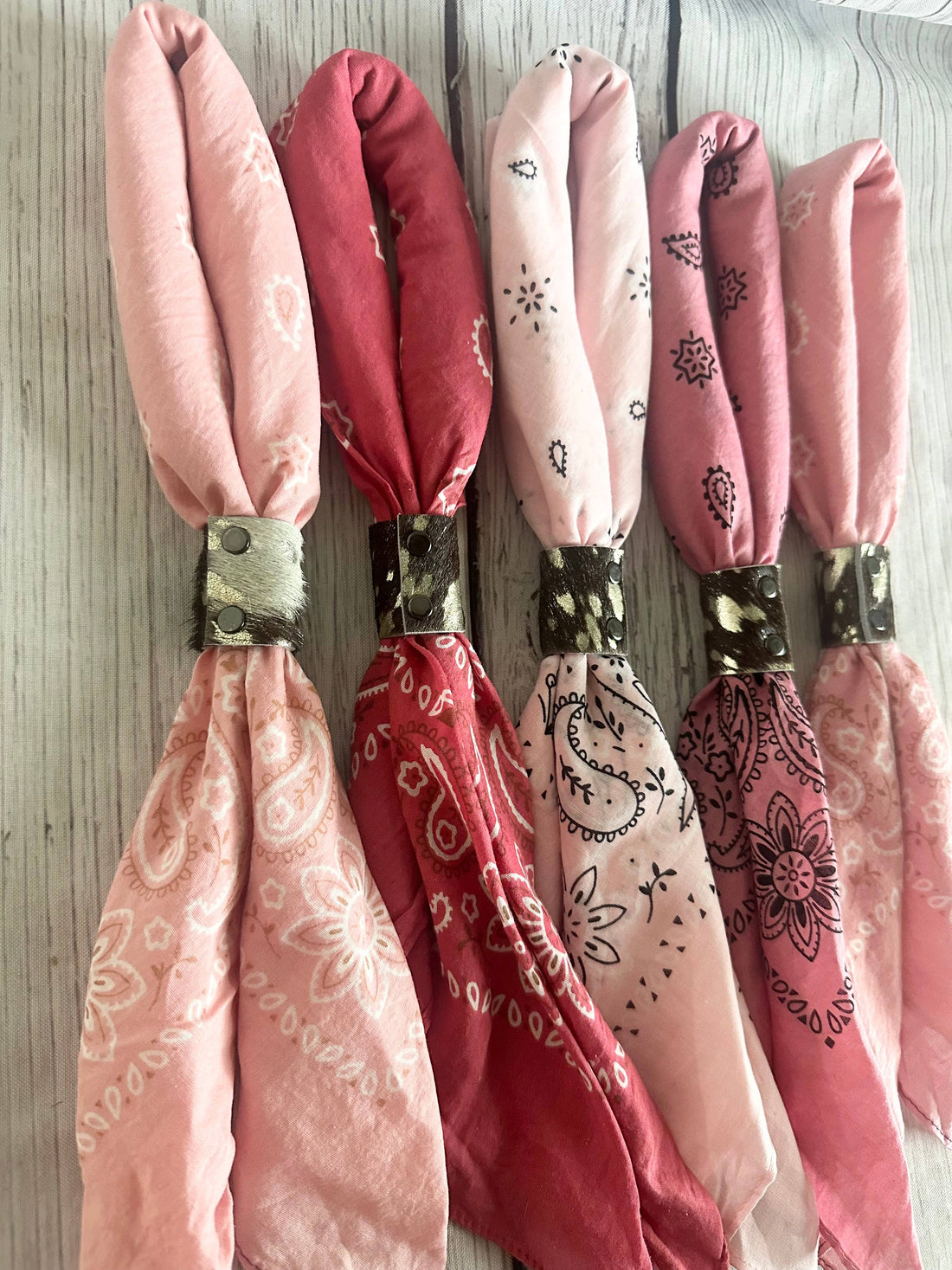 Pink Hand Dyed Bandanas 
