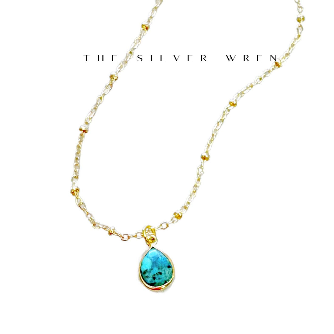 Cori Turquoise Drop Necklace: Gemma / 16 inch