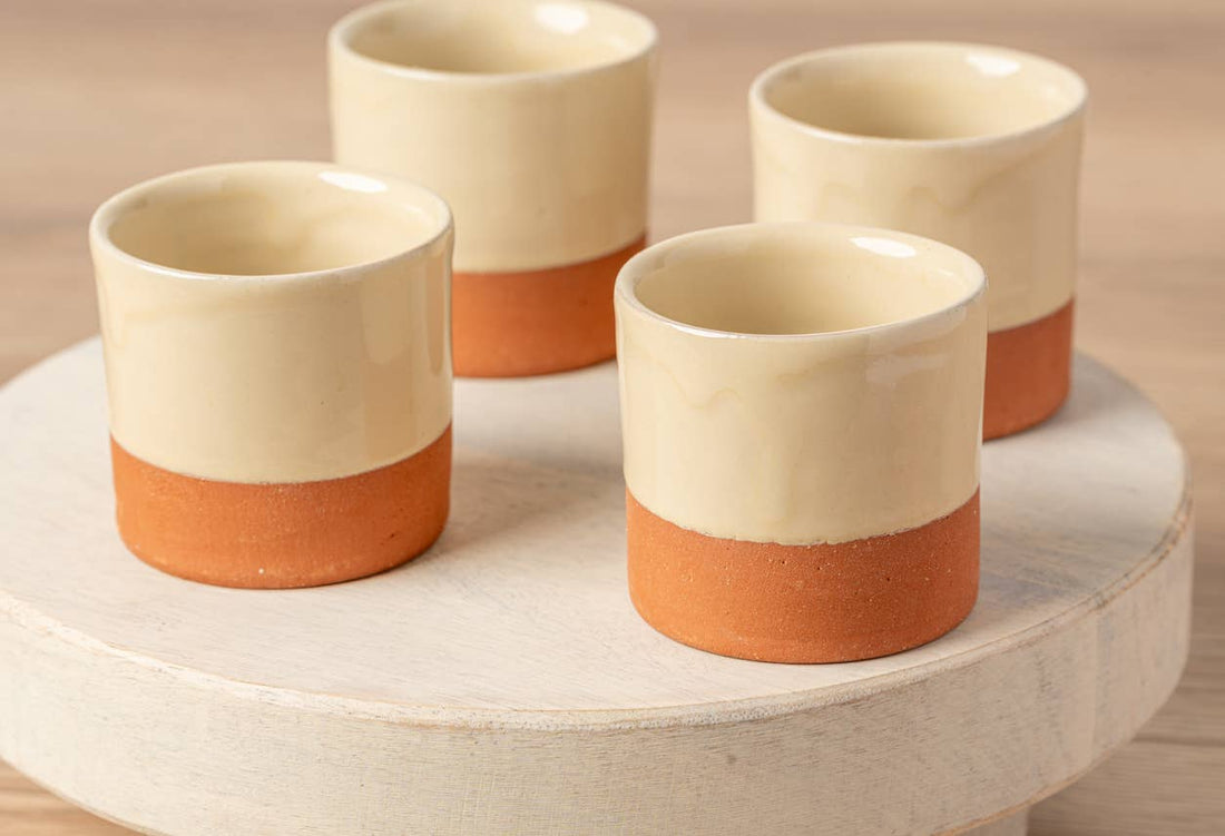 Moroccan Terracotta Cups: Cream