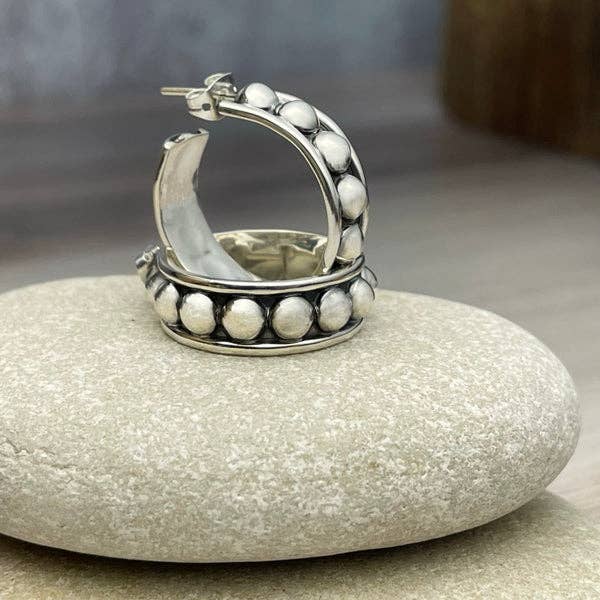 Beaded Hoop Earrings