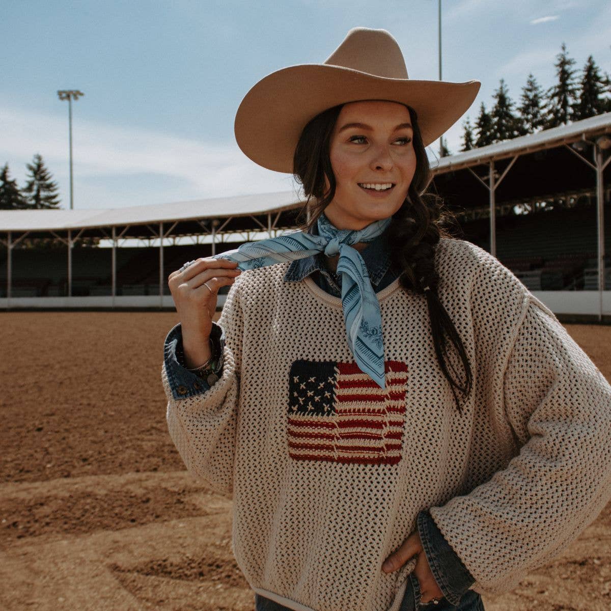 Ladies of 1776 Bandana | American Patriotic Bandana Blue