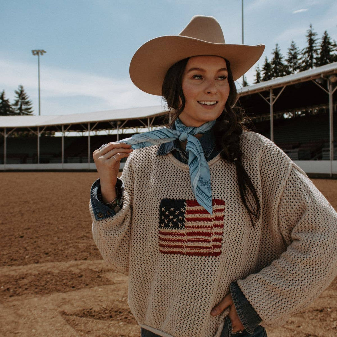 Ladies of 1776 Bandana | American Patriotic Bandana Blue