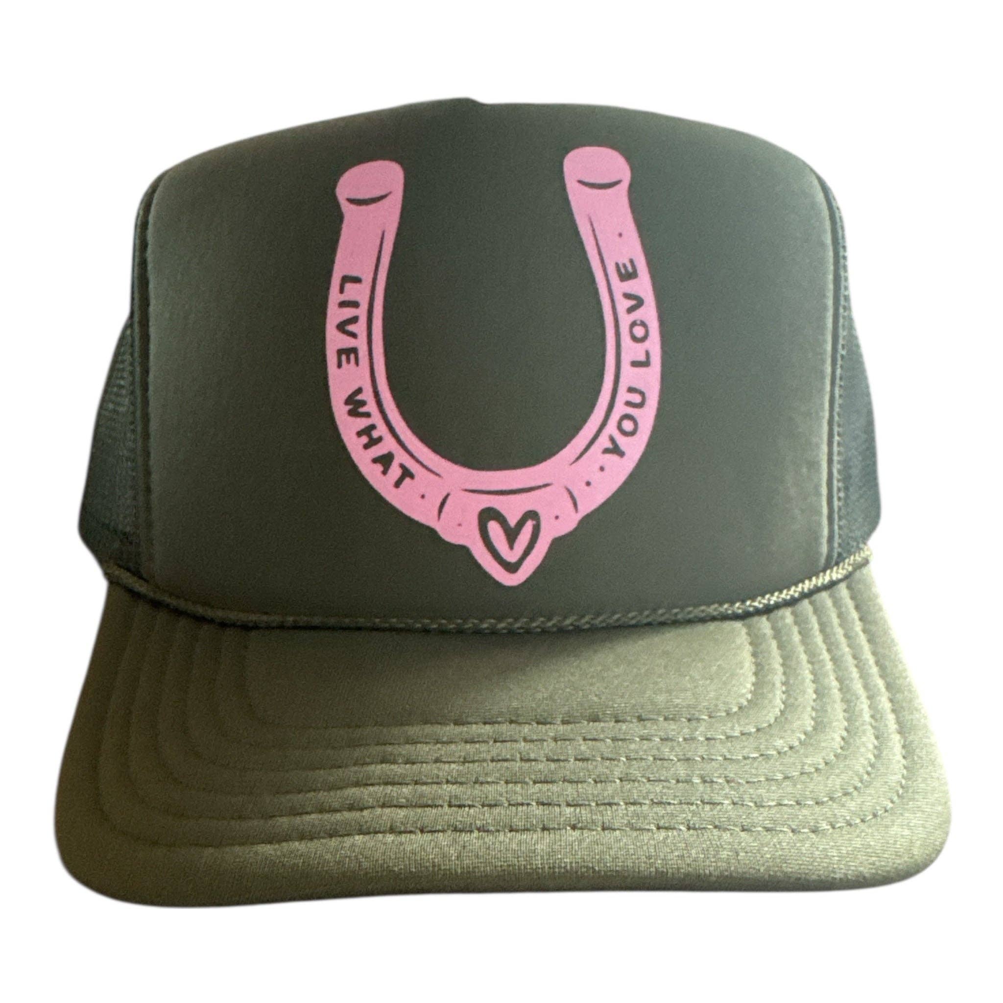 Lucky in Love Trucker: DARK GREEN - GOLD