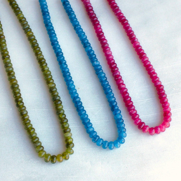 Willow Candy Bead Necklace, Handmade Fall Jewelry Trendy: Pink