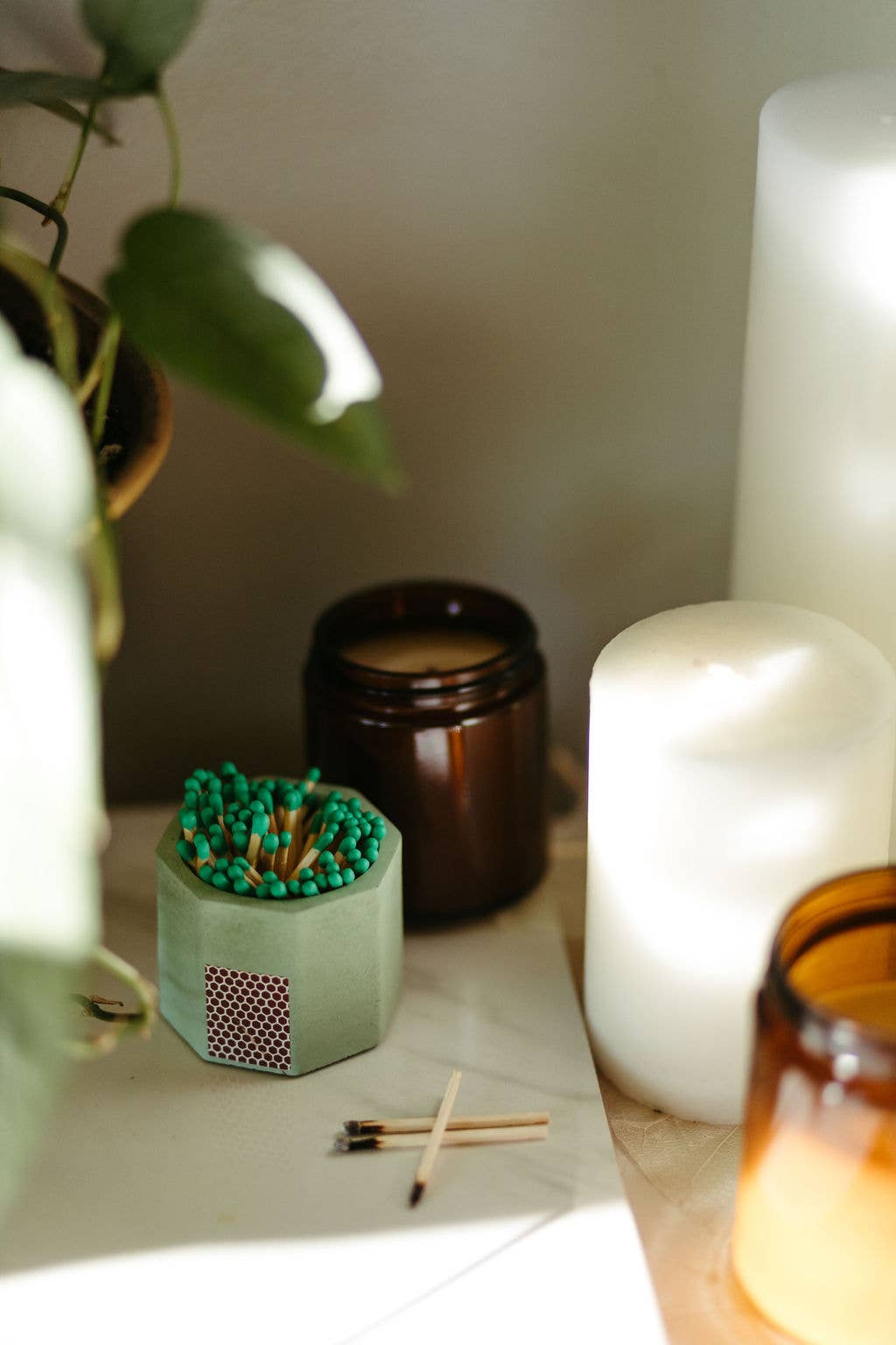 Concrete Match Holder – Modern Brights with 2-Inch Safety Matches