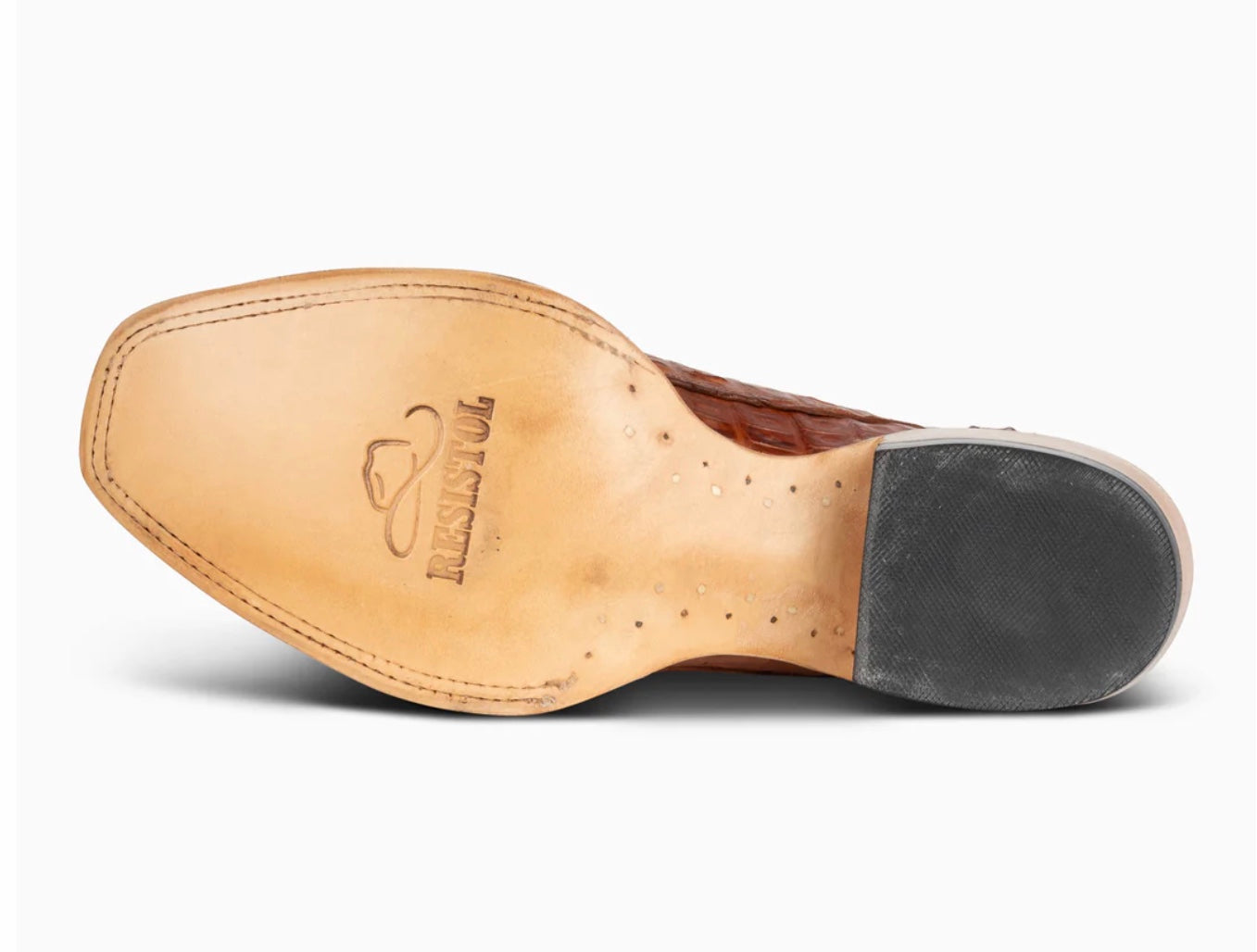 Resistol Boots Barnwood Caiman Tail Cutter Toe