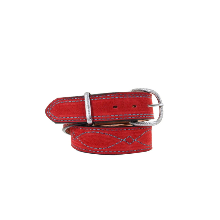 B1217A - Red Suede Belt