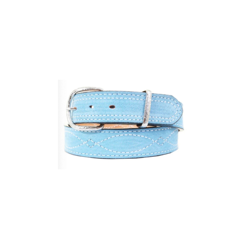 B1223 - Powder Blue Suede Belt