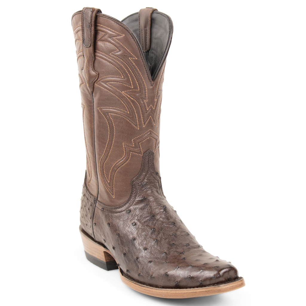 Full Quill Ostrich Brown - Cutter Toe