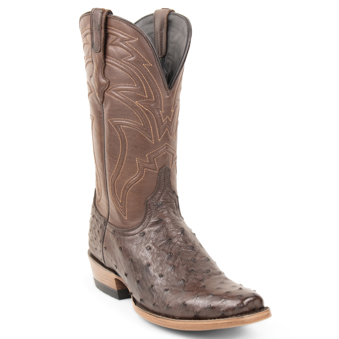 Resistol Boots Brown Gold Full Quill Ostrich Cutter Toe