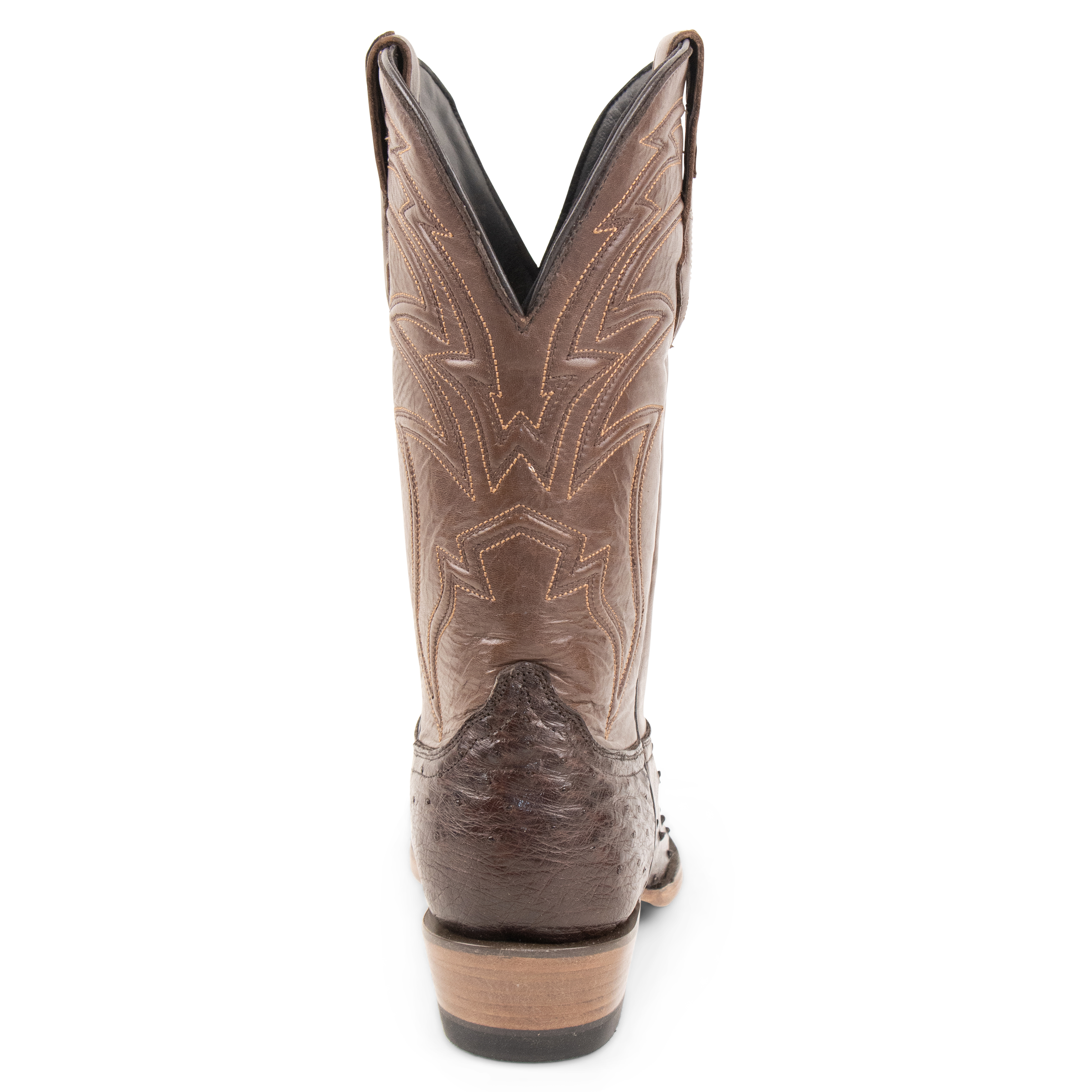 Resistol Boots Brown Gold Full Quill Ostrich Cutter Toe