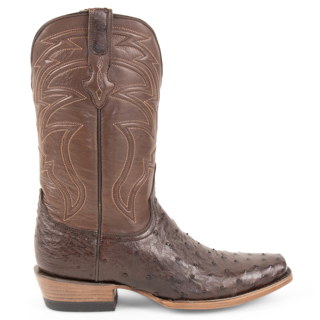 Resistol Boots Brown Gold Full Quill Ostrich Cutter Toe