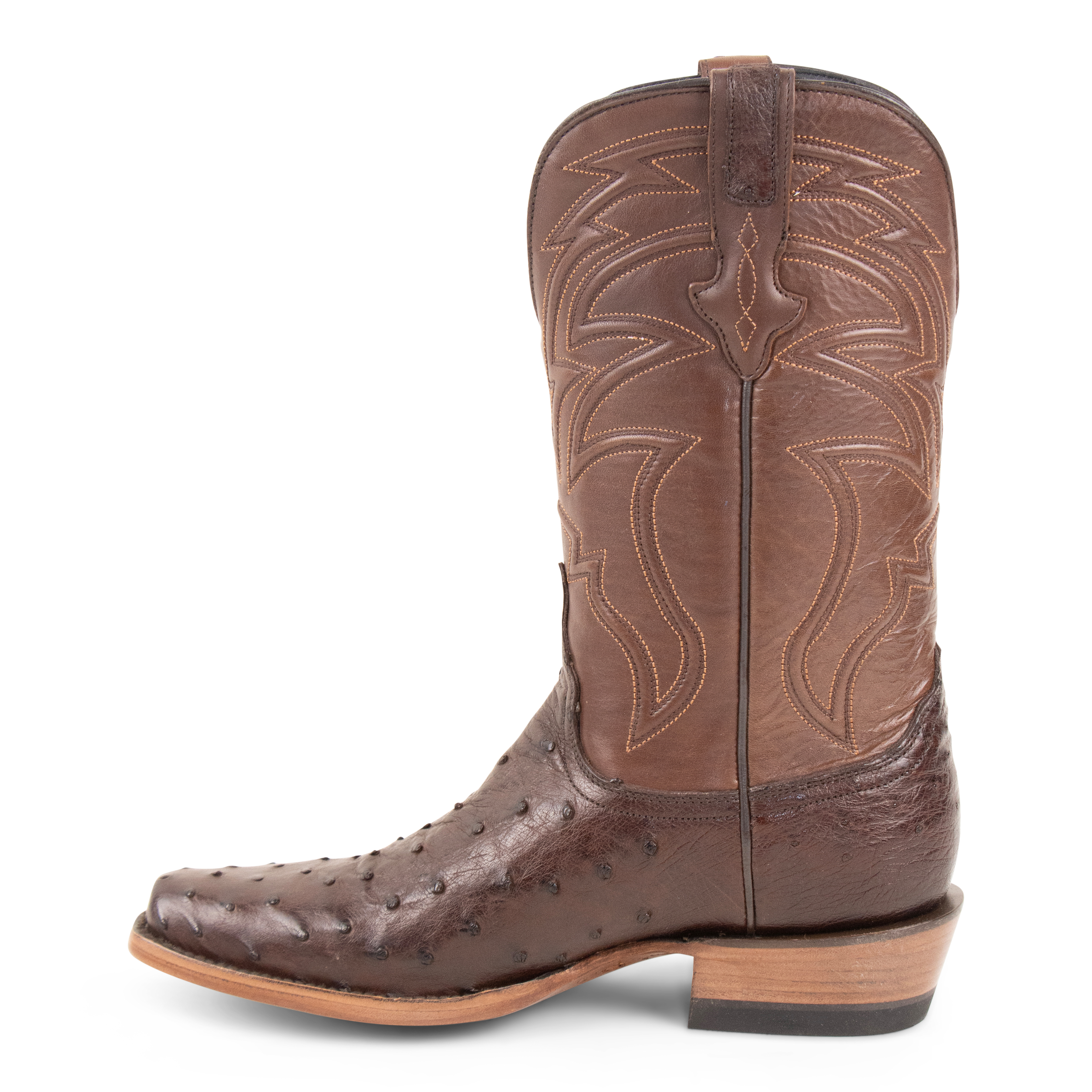 Full Quill Ostrich Brown - Cutter Toe