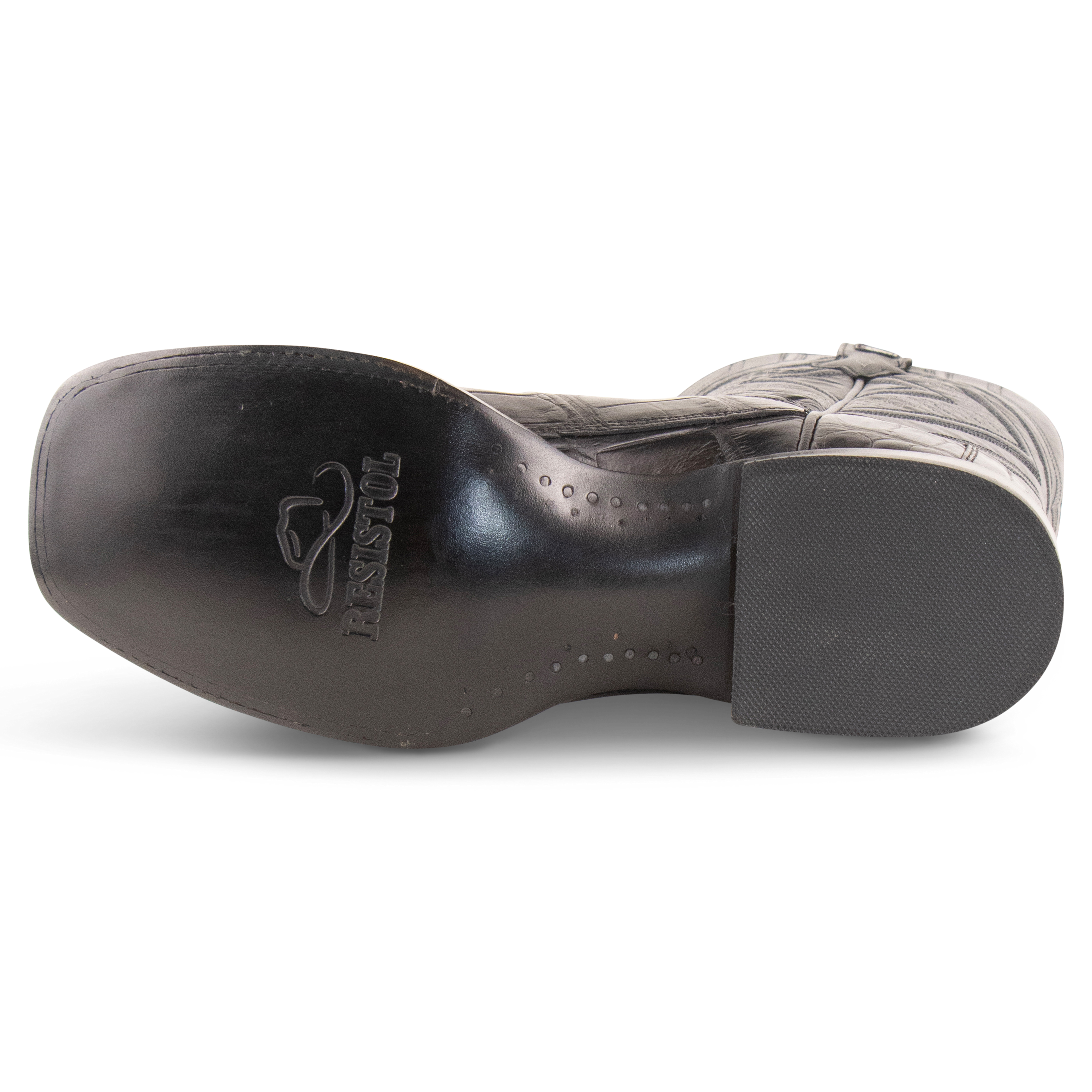 Alligator Black - Square Toe