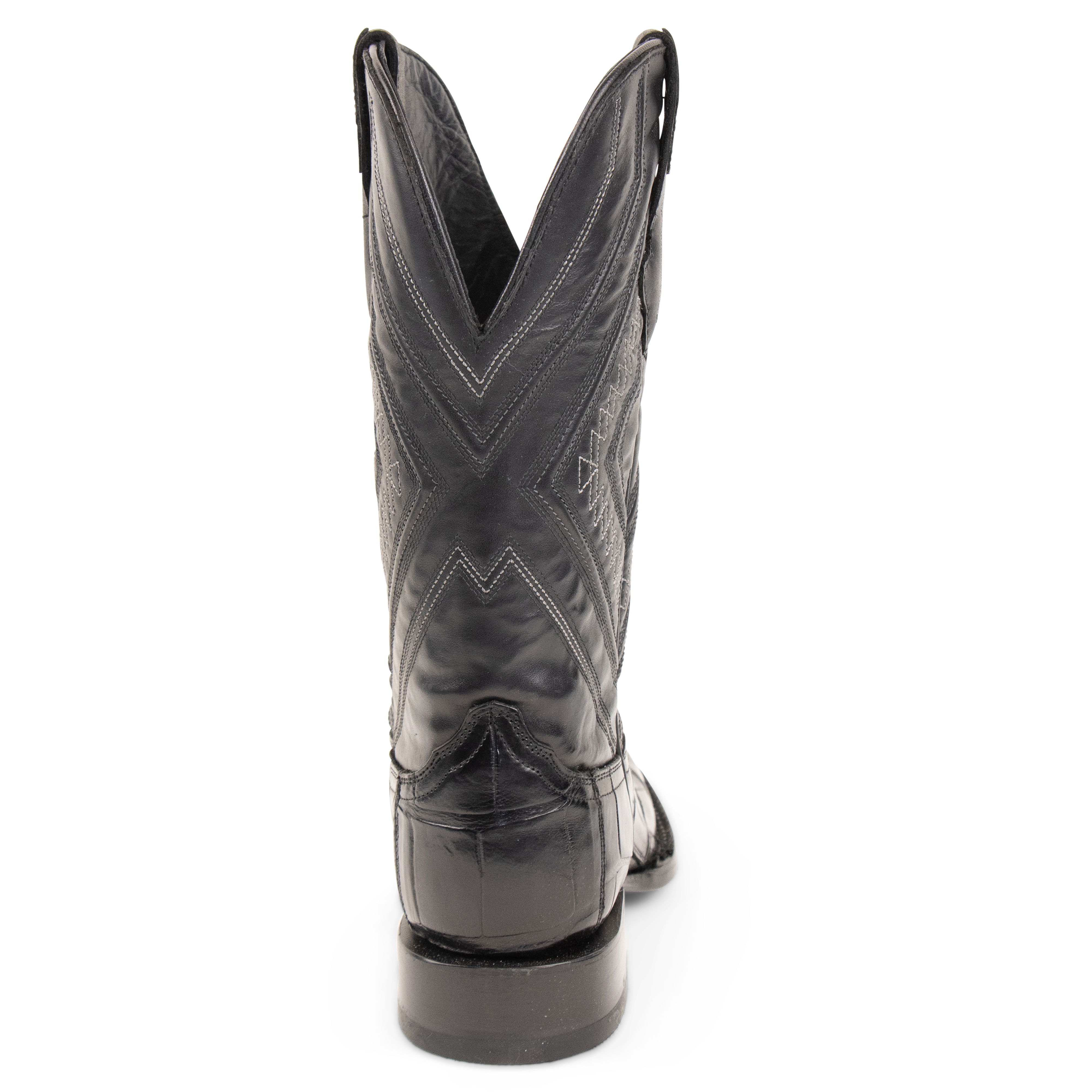 Resistol Boots Black Gold Alligator - Square Toe