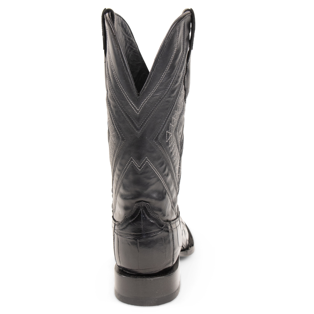 Resistol Boots Black Gold Alligator - Square Toe