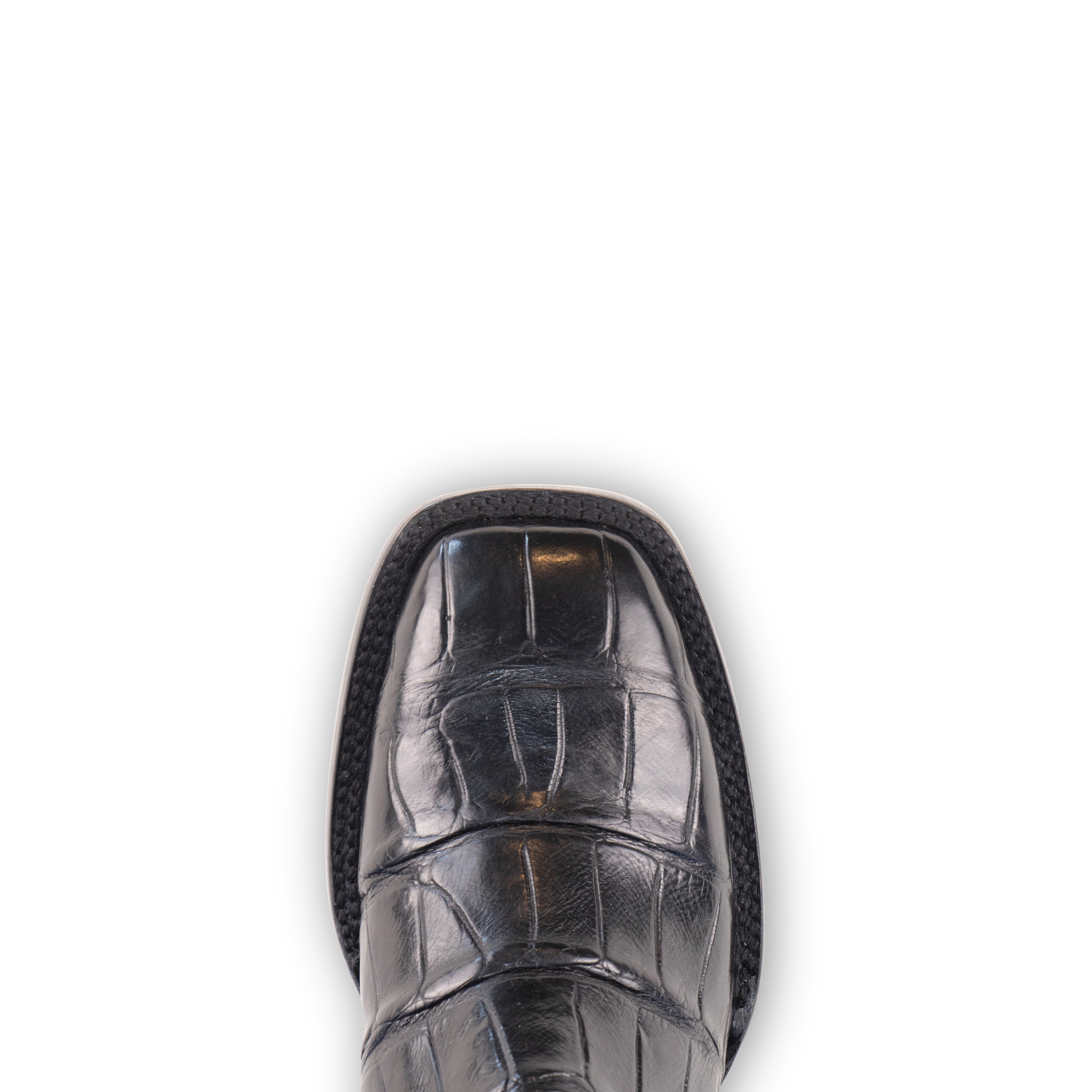 Resistol Boots Black Gold Alligator - Square Toe