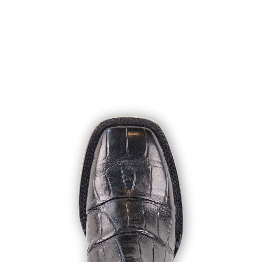 Resistol Boots Black Gold Alligator - Square Toe