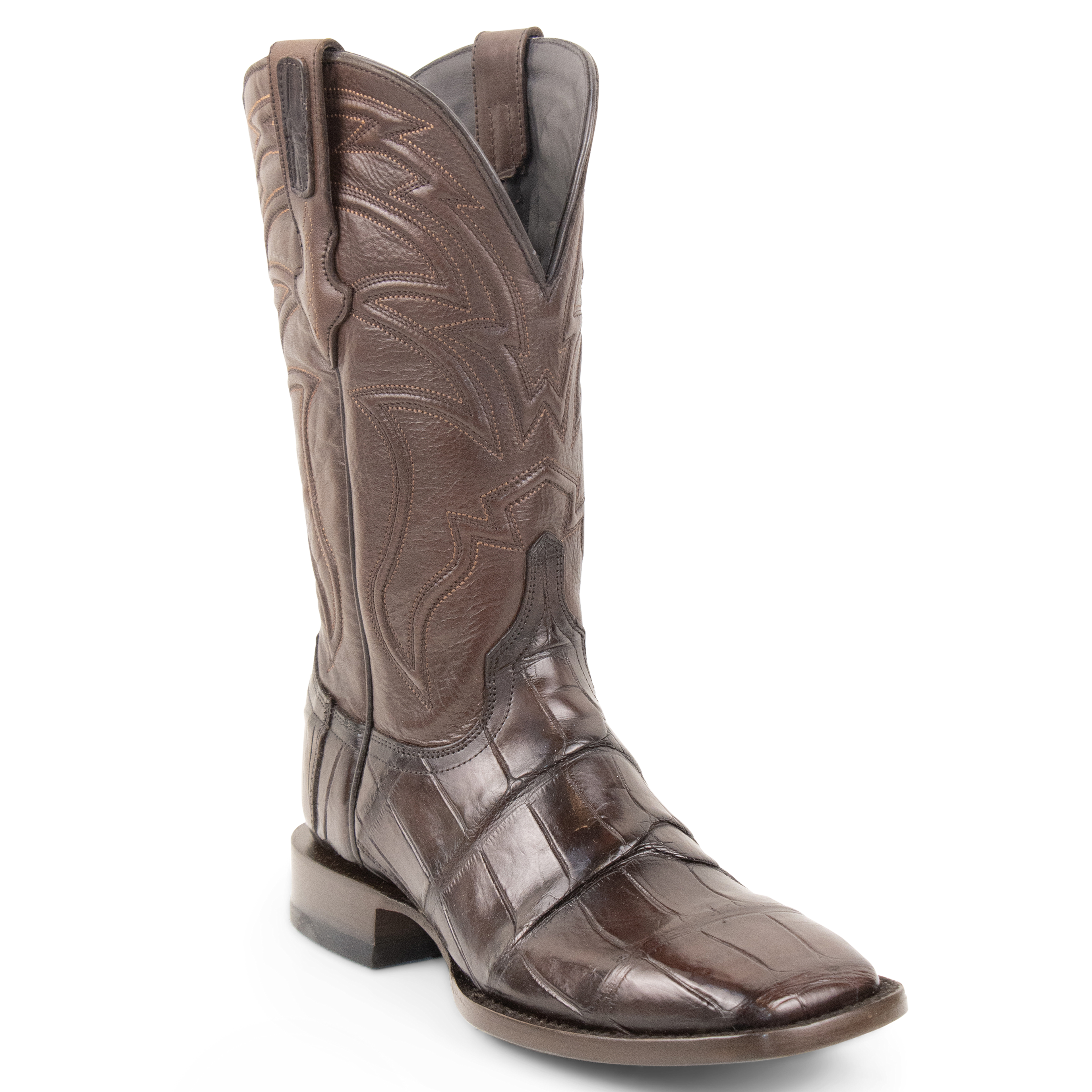 Alligator Brown - Square Toe