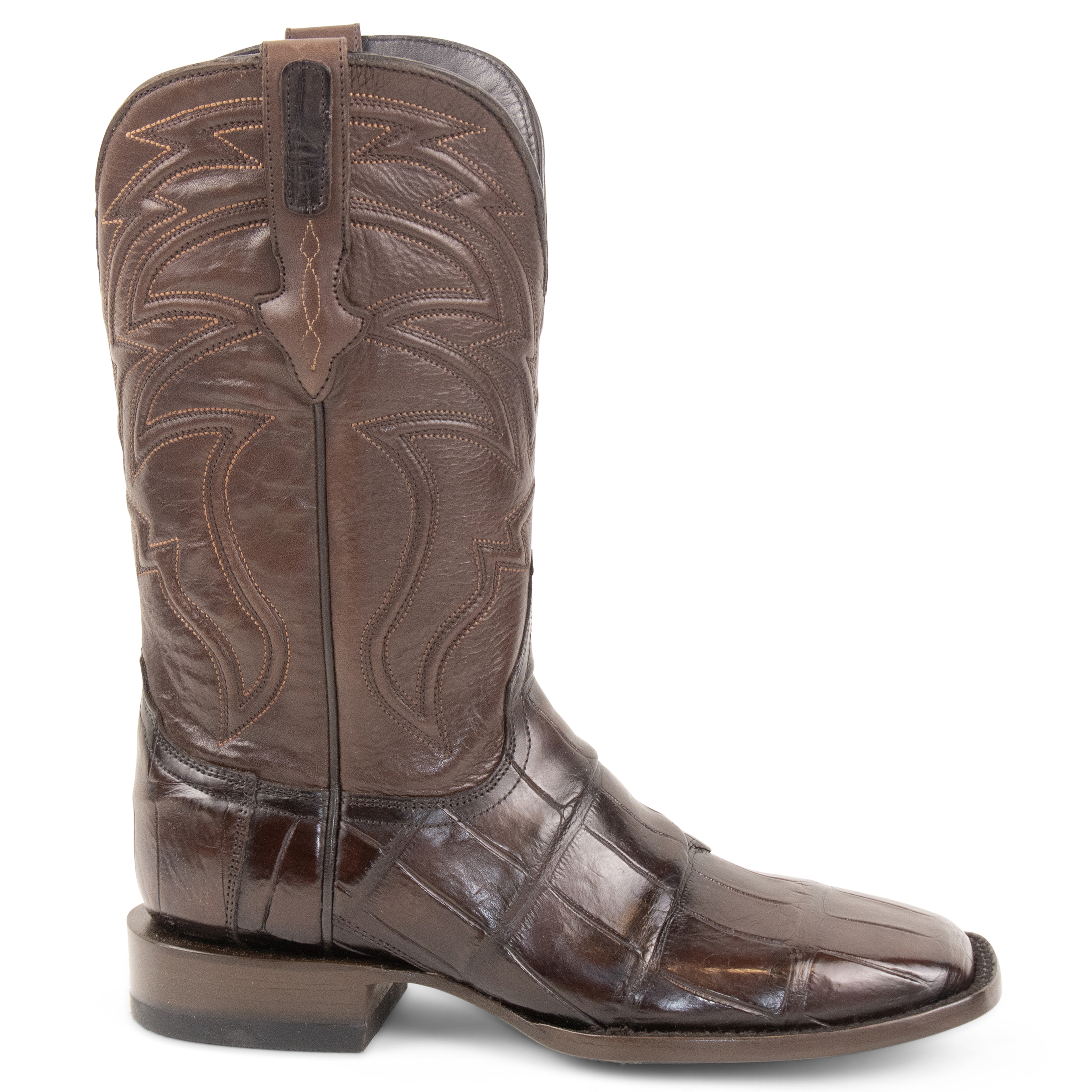 Alligator Brown - Square Toe