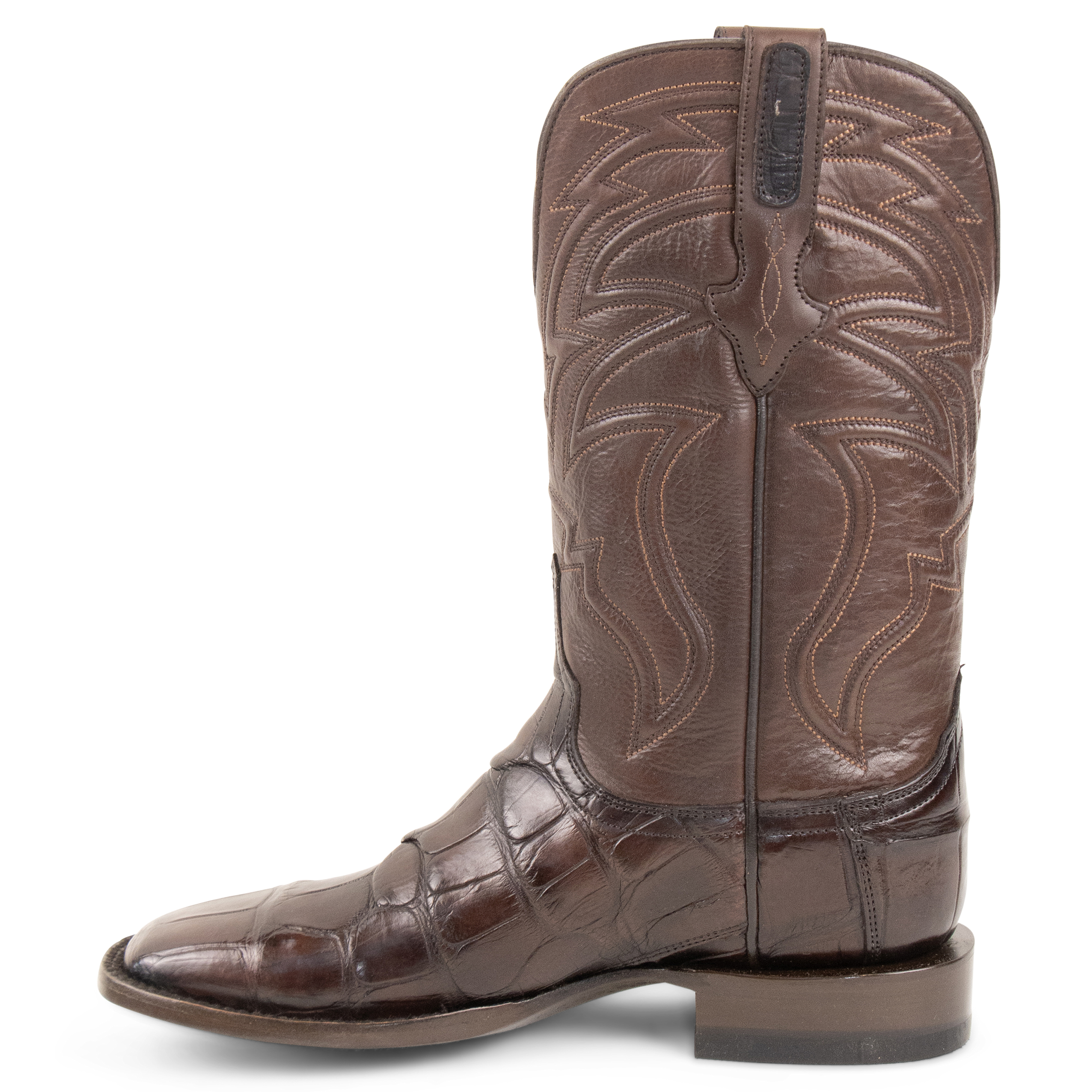 Alligator Brown - Square Toe