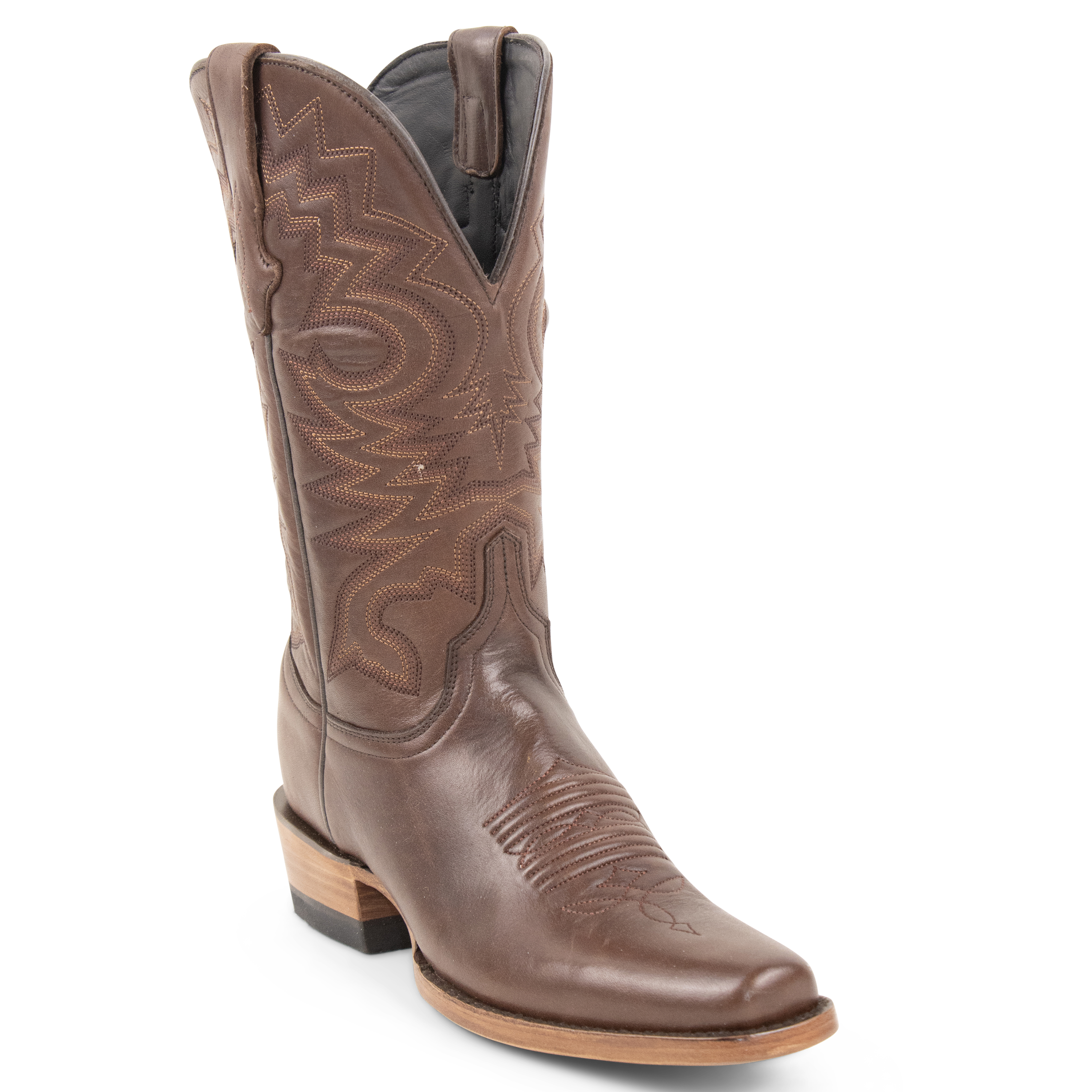 Resistol Boots Brown Gold Jersey Cowhide Cutter Toe