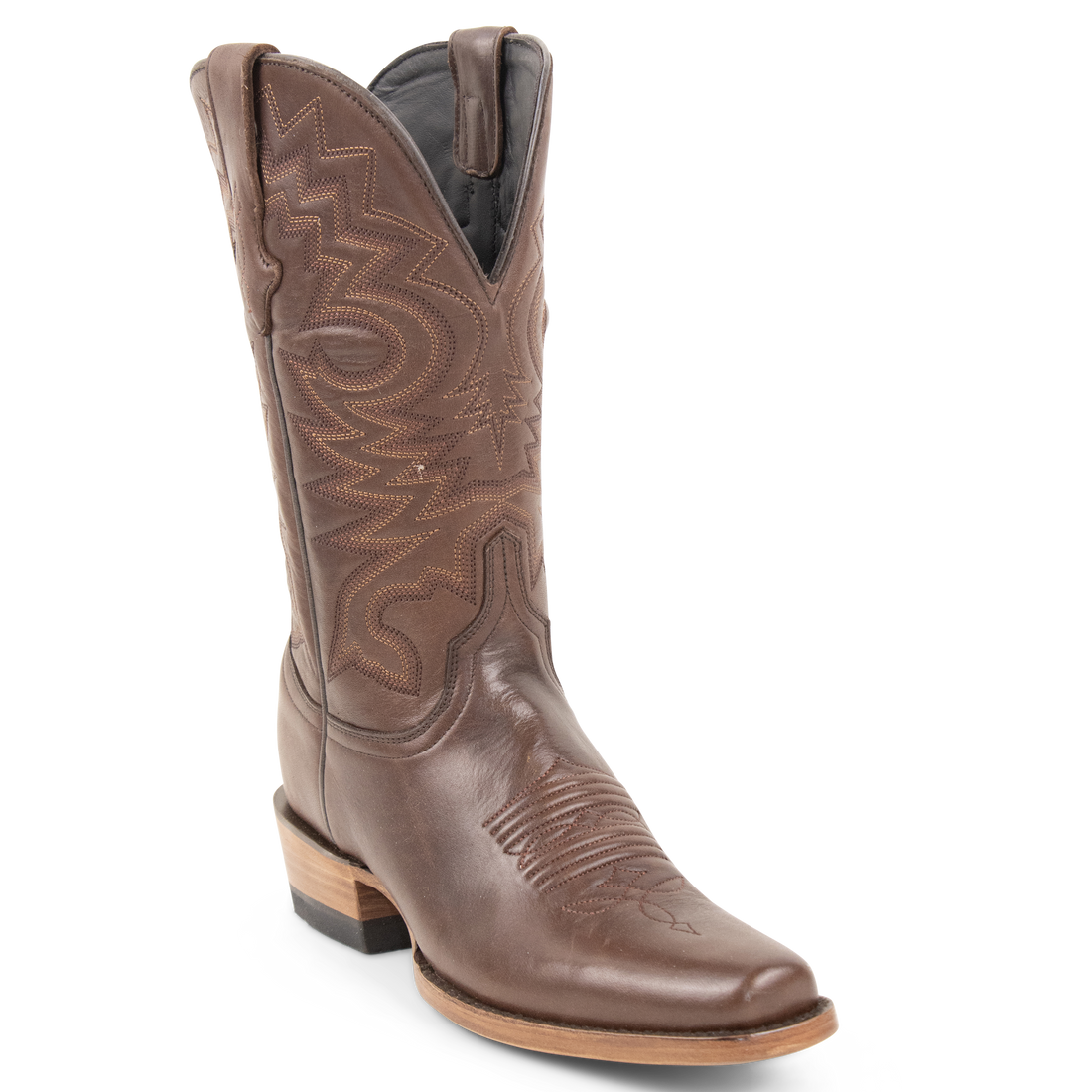 Resistol Boots Brown Gold Jersey Cowhide Cutter Toe