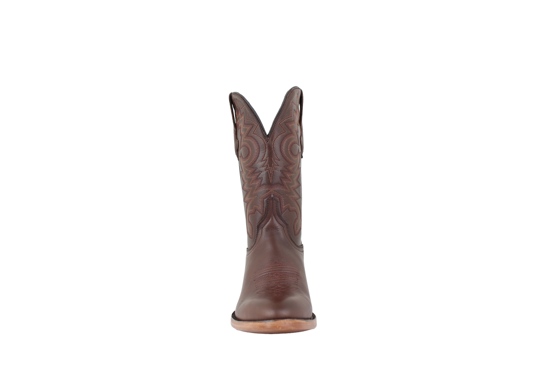 Resistol Boots Brown Gold Jersey Cowhide Round Toe