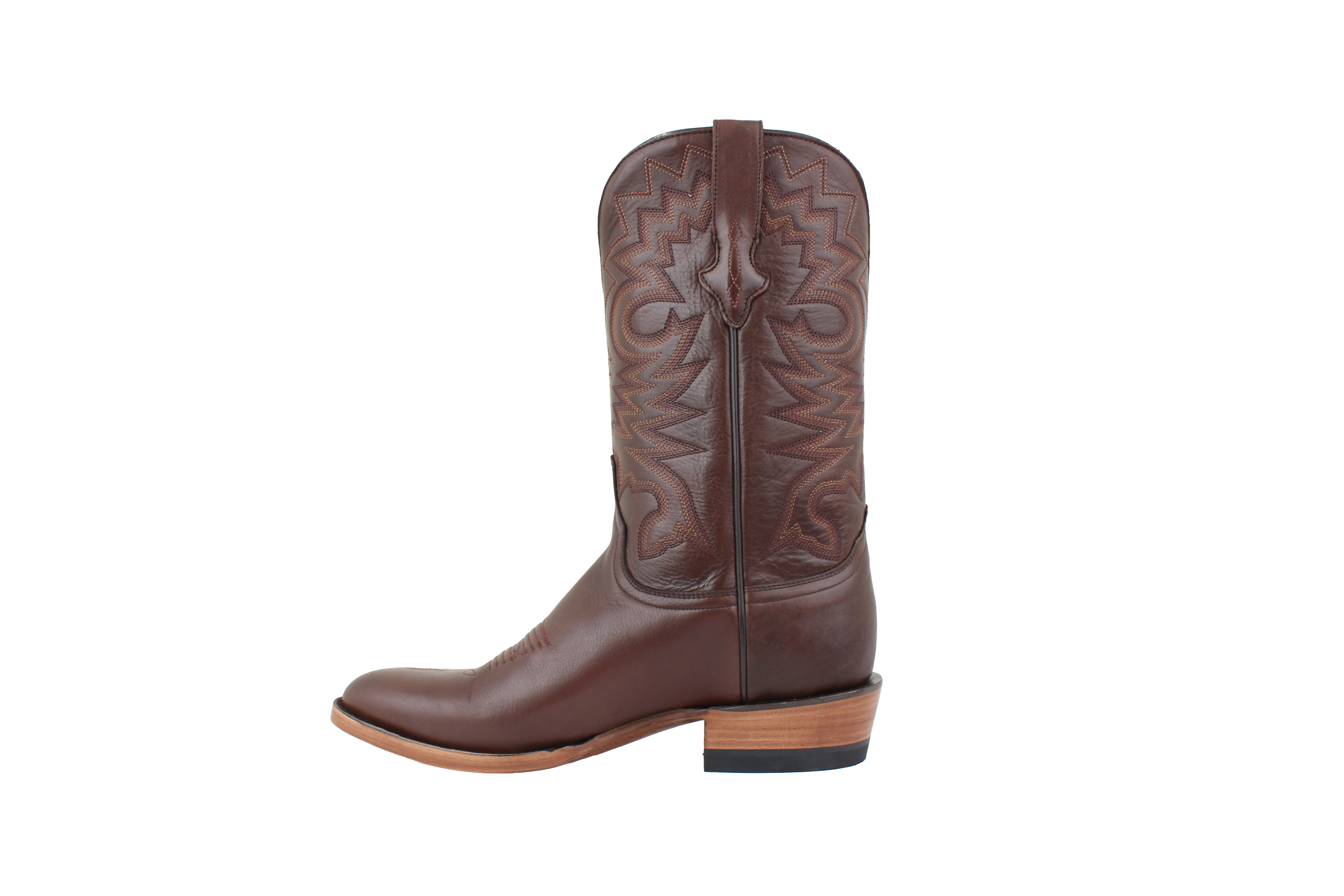 Resistol Boots Brown Gold Jersey Cowhide Round Toe